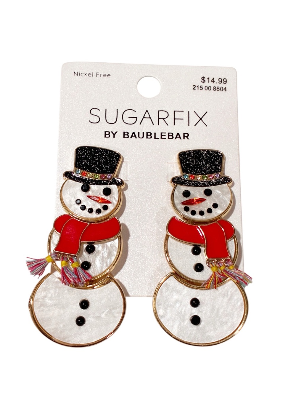 Sugarfix by Baublebar Dangling Snowmen Earring NEW